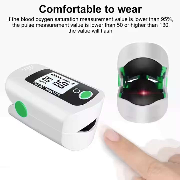 X1805 Finger Pulse Oximeter Larger Display Blood Oxygen Monitor with Batteries and Lanyard Included