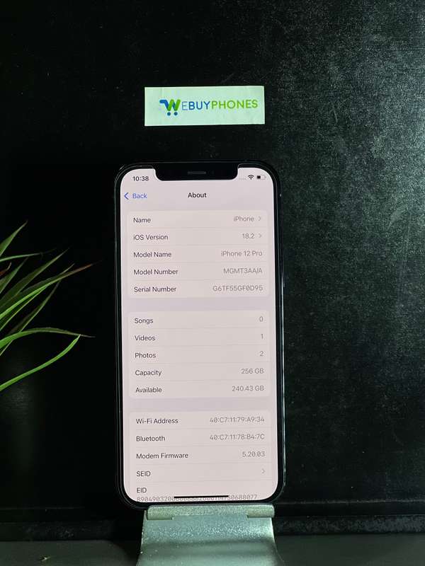 Apple iPhone 12 pro 256GB Pacific Blue CPO