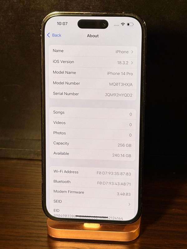 Apple iPhone 14 Pro 256GB Space Black