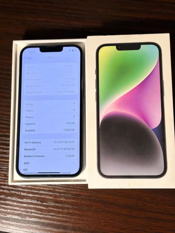 Apple iPhone 14 128GB Midnight CPO