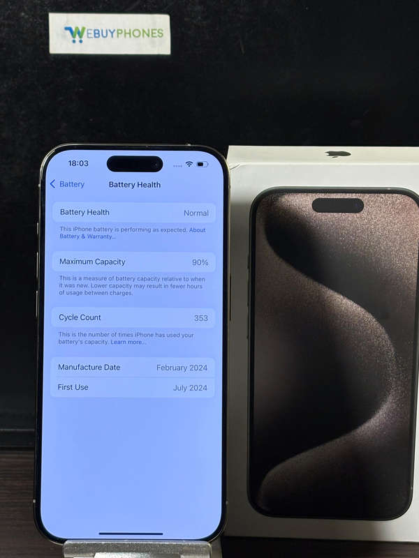 Apple iPhone 15 Pro 256GB Natural Titanium CPO