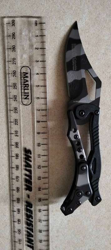 Pocket Knife - Foldable (Black Camo)
