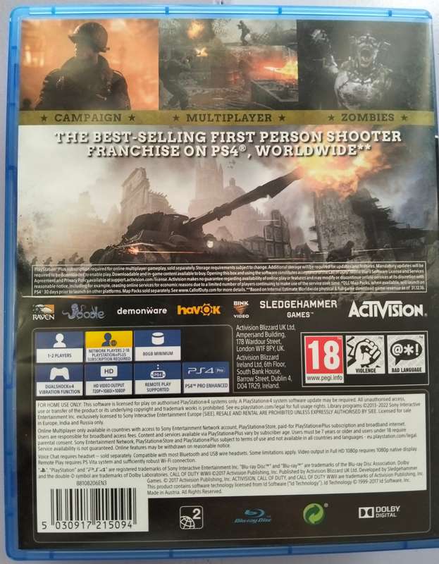 Call Of Duty - World War 2 (PS4) - Good Condition