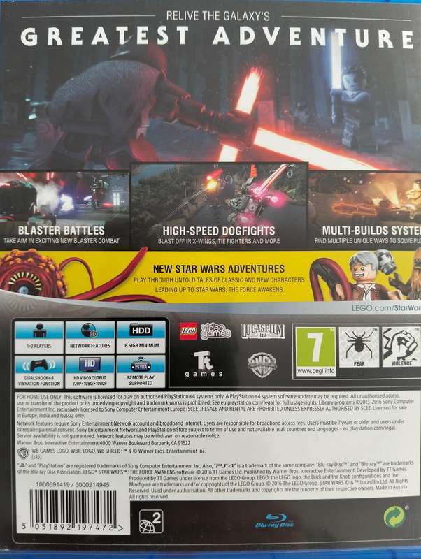 PS4 Lego Star Wars The Force Awakens (good condition)