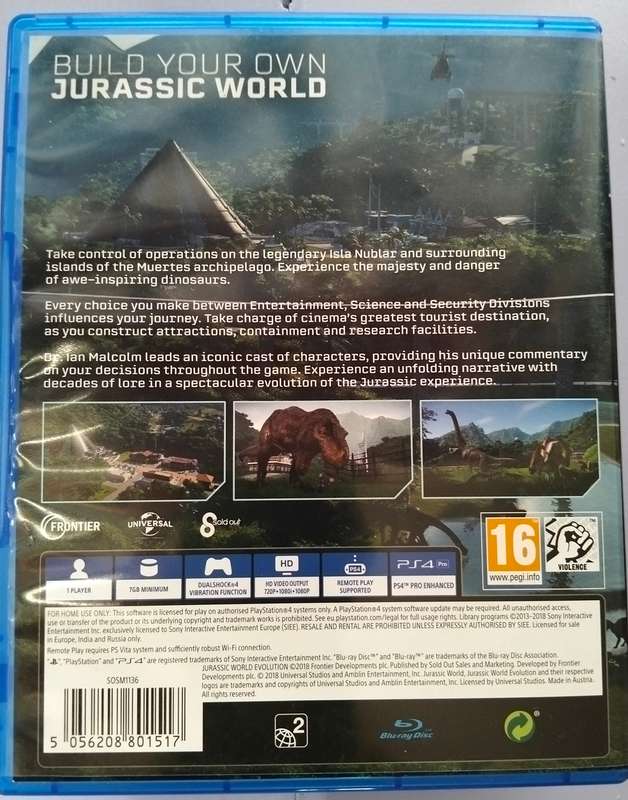 PS4 Jurassic World - Evolution (Good Condition)