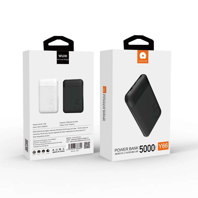 High capacity power bank - wuw y66 5000mah / 18.5wh 2.1a