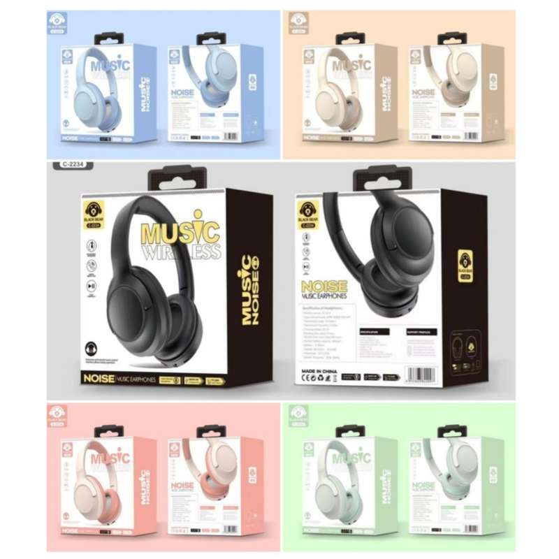 Black Bear C-2234 -Wireless Headphones- Hifi Stereo With Mic