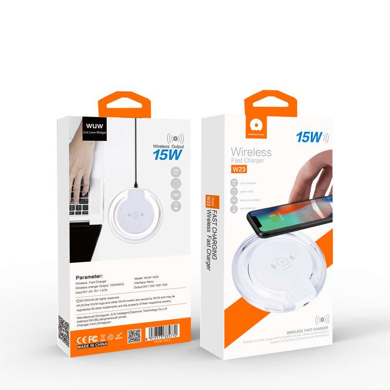 Wireless charger - wuw w23 - 15w - 5v fast charging