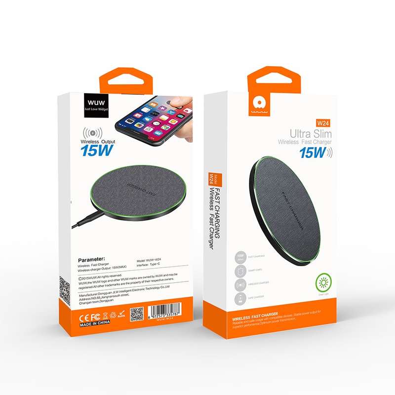 Wireless charger - wuw w24 - 15w - 5v fast charging