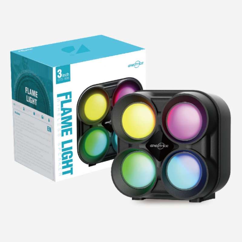 Gts-1835 3inch - wireless bluetooth speaker - Flame light