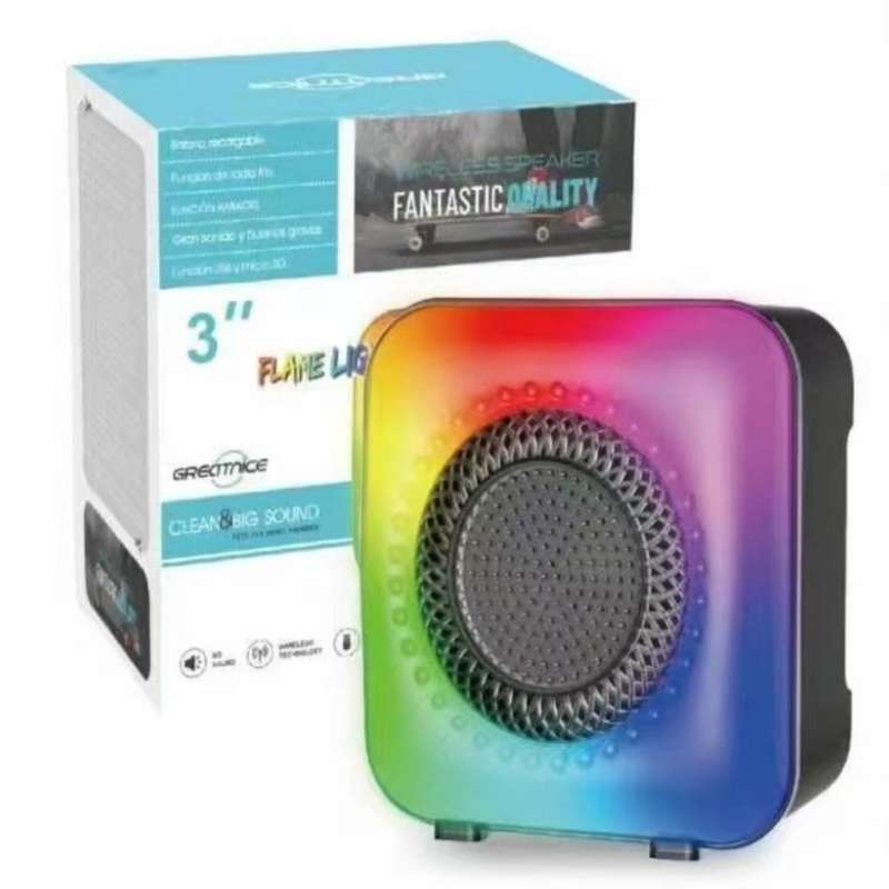 Gts-1373 3inch - wireless bluetooth speaker - Flame light