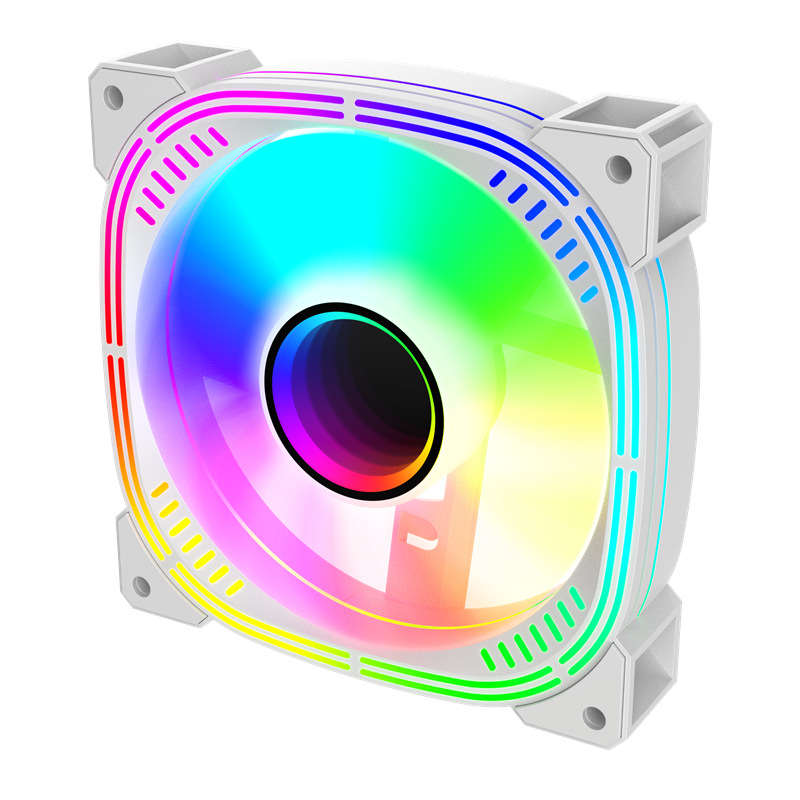 120mm White case fan -  Lin 002 pwm/ argb