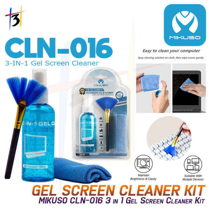 Mikuso LCD 3 in 1 is a screen cleaning gel kit- accessories