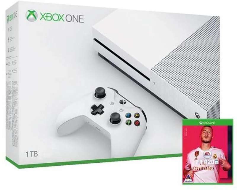 Xbox one S - 1 terabyte console fifa 20- 1x controller with cables