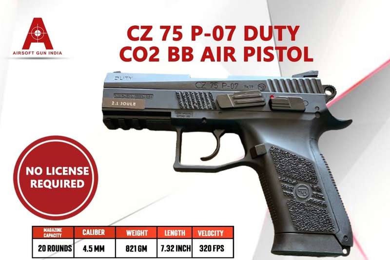 ASG CZ 75 P07 Duty Non-Blowback, CO2 Gas Gun ,4.5mm BB  CO2 -BB Gas Gun