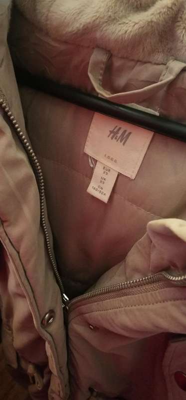 H & M - European Female Winter Parka fur jacket (large) - removeable cap