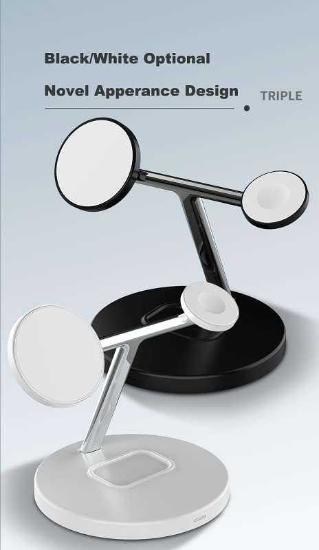 3-in-1 Magnetic wireless charger stand- 15w - D10