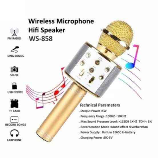 Tiktok - karaoke microphone - ws858 - led speaker