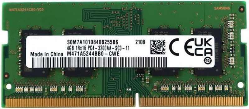 Samsung pc4 1Rx16 3200aa sc0-11 4gb ddr4 ram -M471A5244CB0-CWE -laptop ram