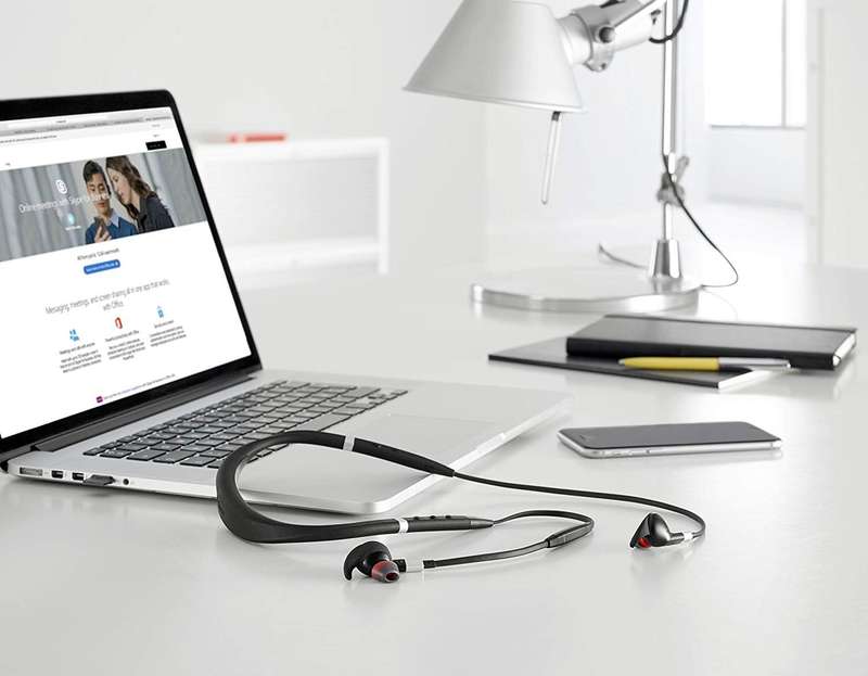 Jabra Evolve 75e UC & Link 370 Bluetooth Wireless in-Ear Earphones Neck-band - BLACK