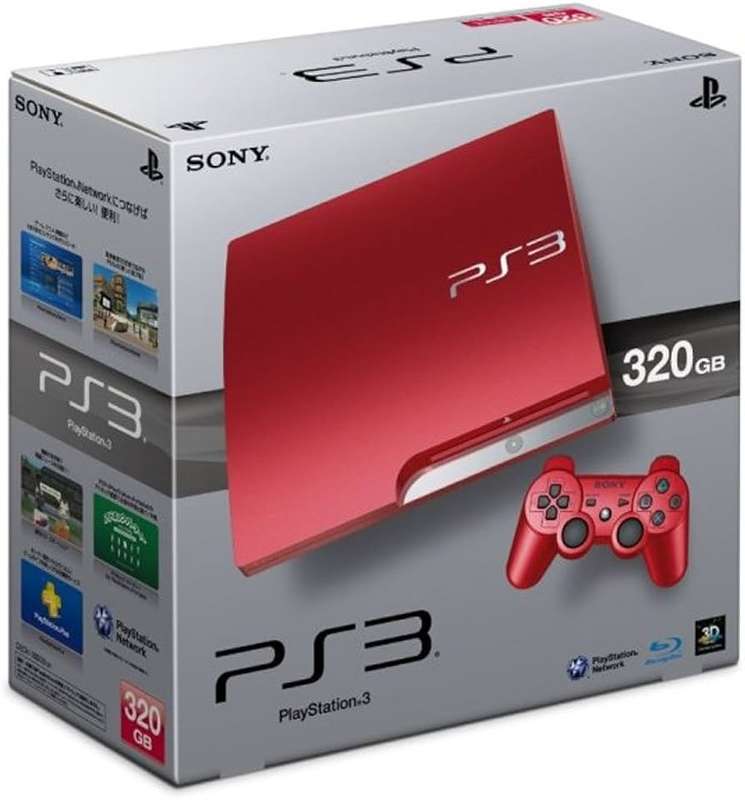 Ps3 Slim(320GB) limited edition 2controllers and cables - SCARLET RED