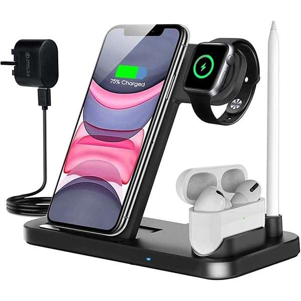 4-in-1 Multi-Function Wireless Fast Charger Station- Andowl Q-CD60