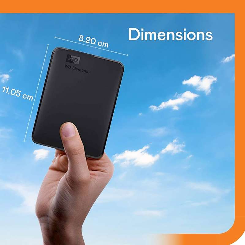 Western Digital 4TB WD Elements Portable Hard Drive Black 2.5` - basically new