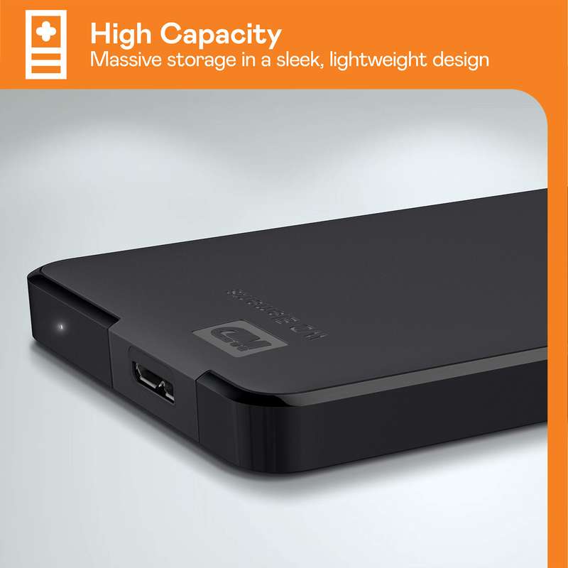 Western Digital 4TB WD Elements Portable Hard Drive Black 2.5` - basically new