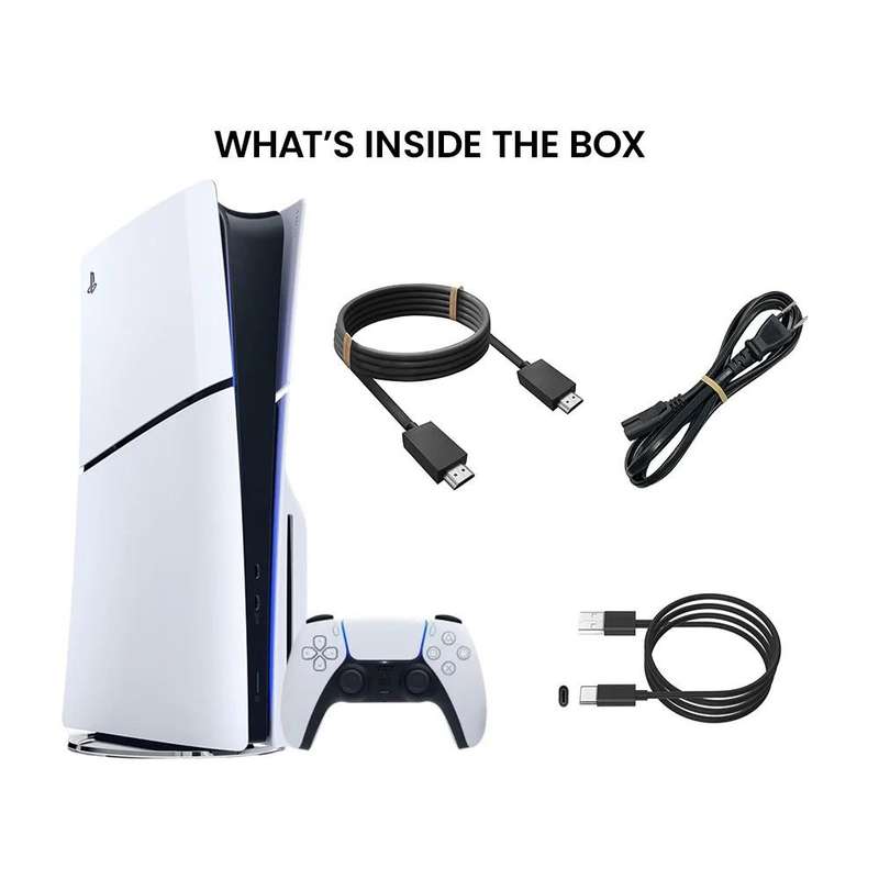 PlayStation 5 Slim Console with disc drive 1tb  - 1x controller and cables- (PS5 Slim)