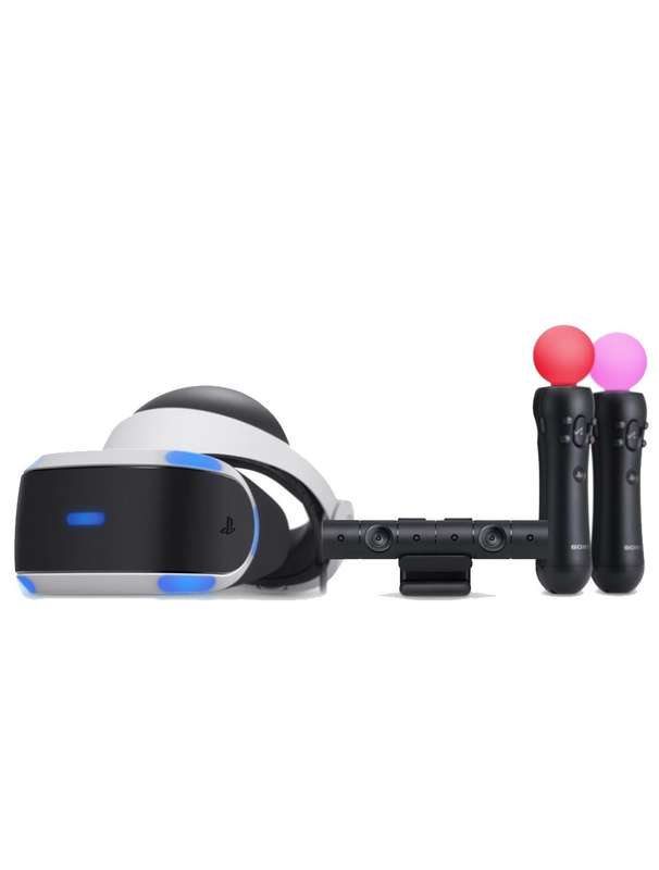 Ps4 VR headset combo including cables with V2 camera and 2x move controllers