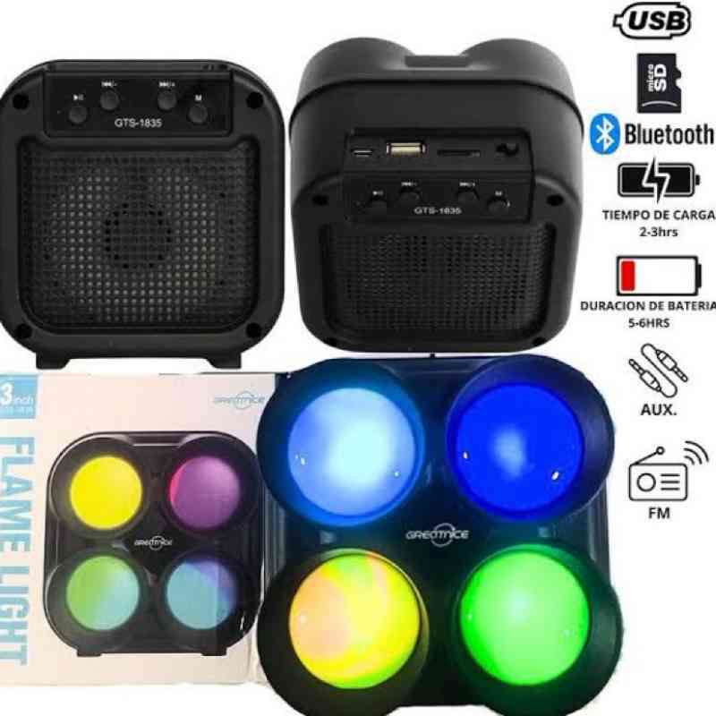 Gts-1835 3inch - wireless bluetooth speaker - Flame light