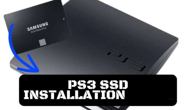 Playstation 3 slim console - 250gb ssd upgraded - 1x controller and cables