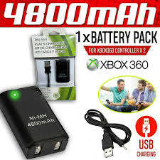 Xbox 360 mini play and charge kit rechargeable - black