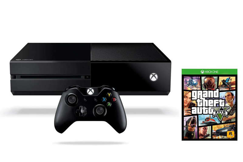 Xbox one 500GB with GTA V game  1x Controller & Accessories- Matte Black