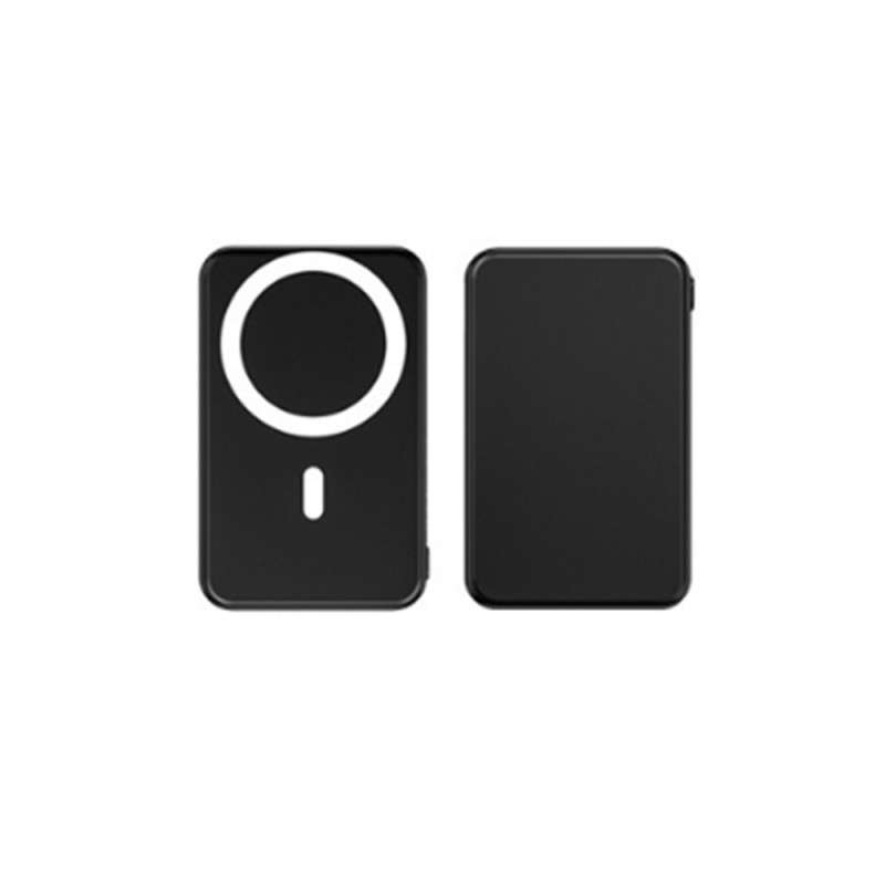 Magnetic wireless power bank 10000mah - magnetic battery pack - black