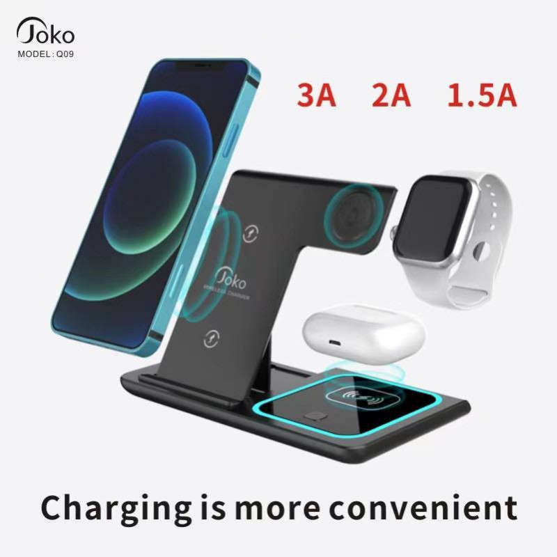 3-in-1 Multi function wireless charger station - konfulon 15w - q09 269