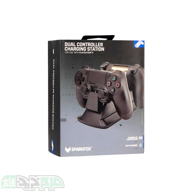 Playstation 4 - dual controller charging station - black w60p190 -sparkfox