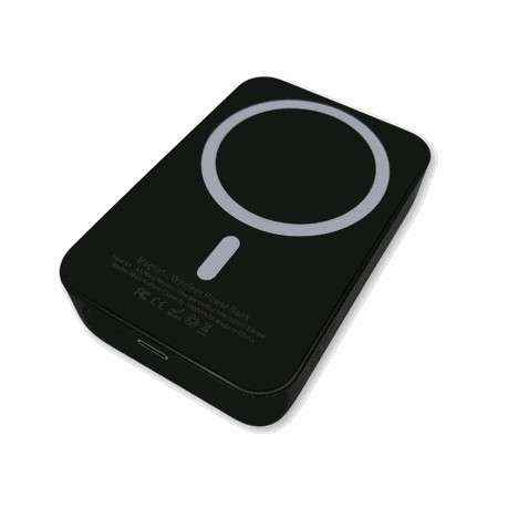 Magnetic wireless power bank 10000mah - magnetic battery pack - black