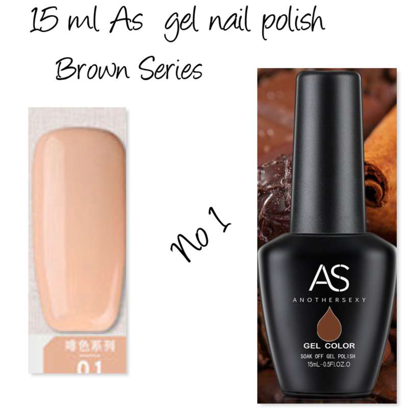 AS UV/LED Gel Polish 15ml - Brown   no 1