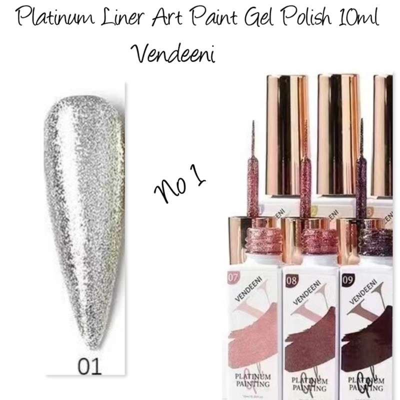 Vendeeni Platinum Liner Art Paint Gel Polish 10ml  no 1