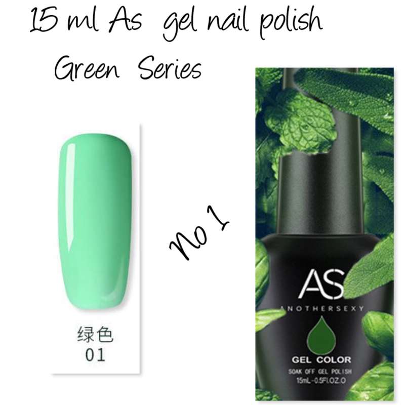 AS UV/LED Gel Polish 15ml - Green Series   no 1