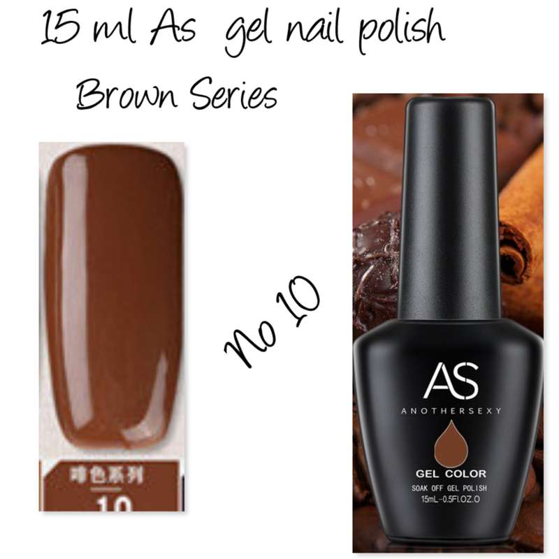 AS UV/LED Gel Polish 15ml - Brown   no 10