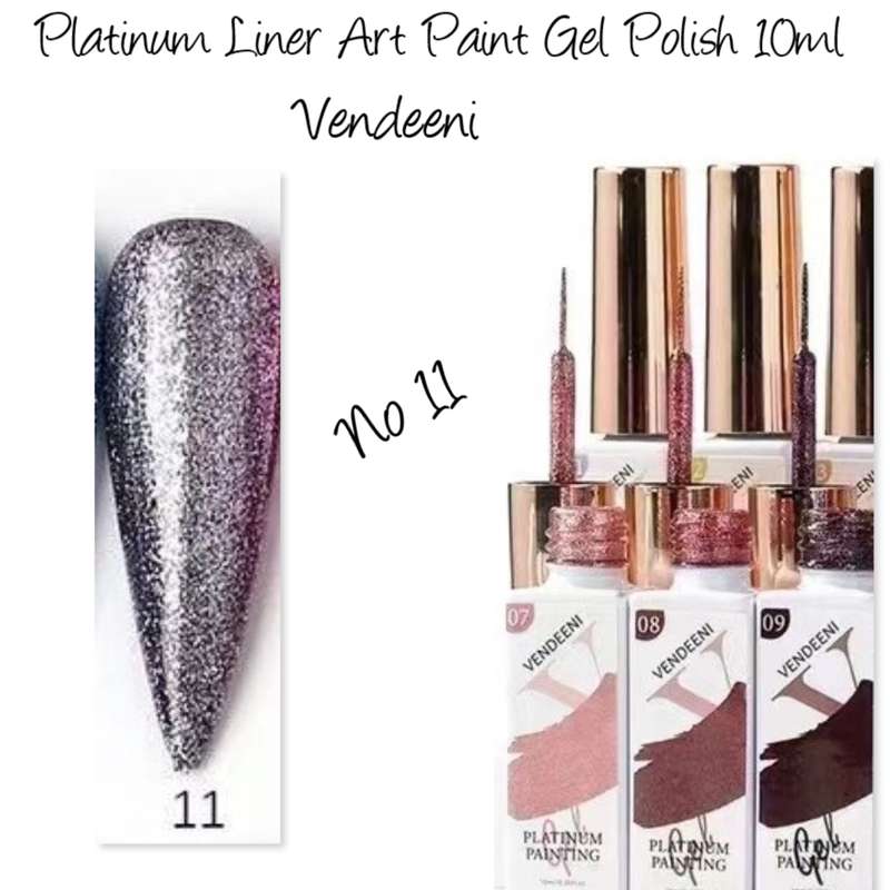 Vendeeni Platinum Liner Art Paint Gel Polish 10ml  no 11