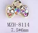 Bowtie Alloy Nail Rhinestone 5pcs - MZH-8114