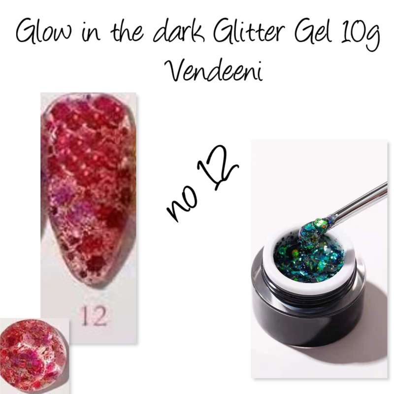 Glow in the dark Glitter Gel 10g  no 12