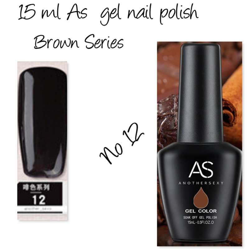 AS UV/LED Gel Polish 15ml - Brown   no 12