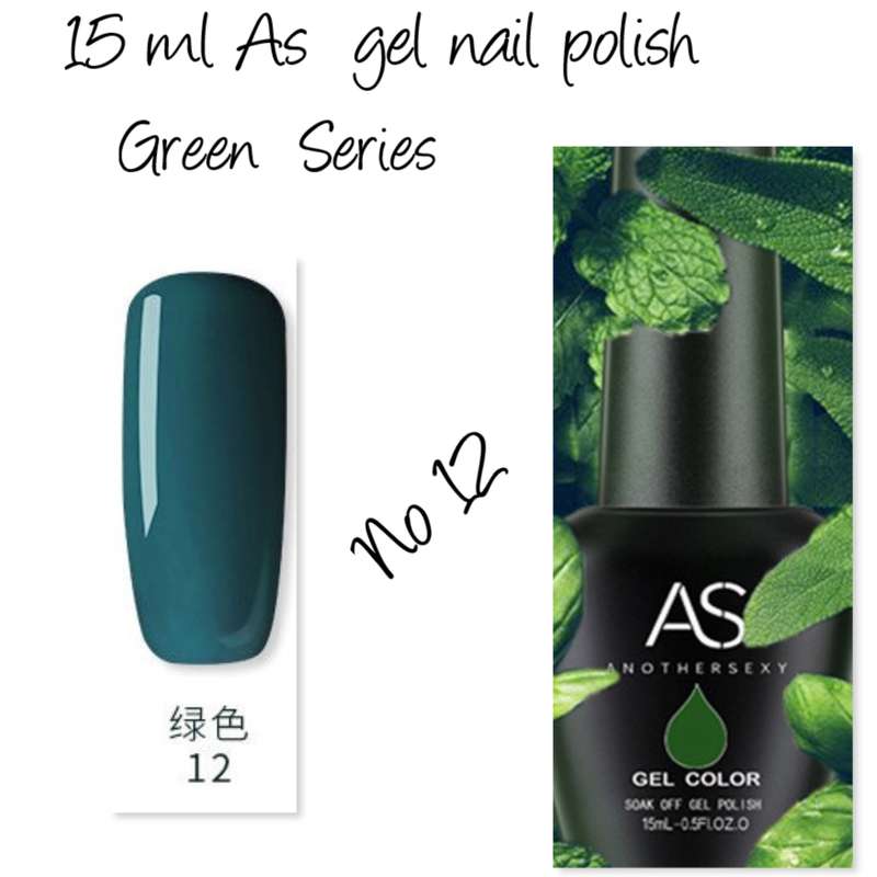 AS UV/LED Gel Polish 15ml - Green Series   no 12