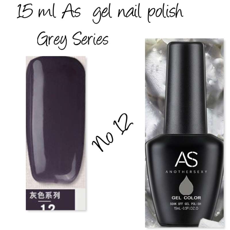 AS UV/LED Gel Polish 15ml - Grey Series  no 12