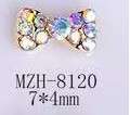 Bowtie Alloy Nail Rhinestone 5pcs - MZH-8120