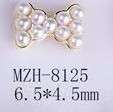 Bowtie Alloy Nail Rhinestone 5pcs - MZH-8125